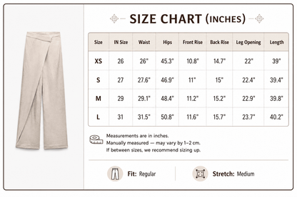 Asymmetric Wrap Tailored Trousers (Sand) - Milaro