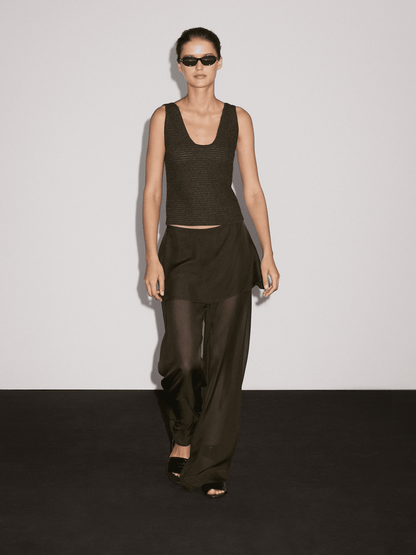 MILARO — VEILORA Trousers (Smoke Brown) - Milaro