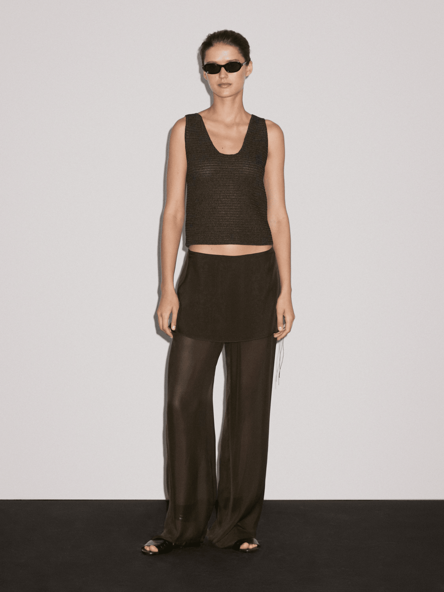 MILARO — VEILORA Trousers (Smoke Brown) - Milaro