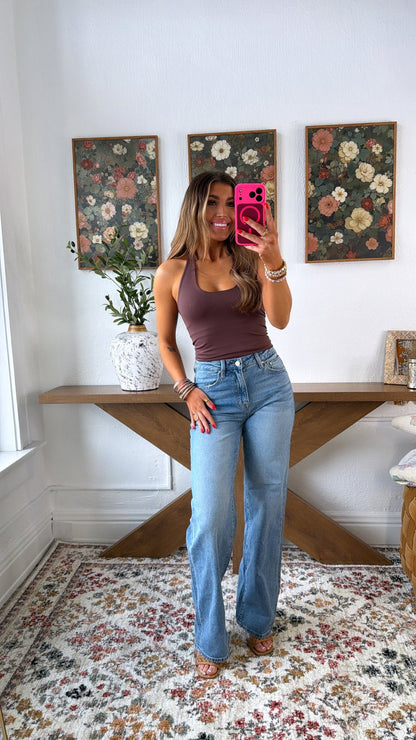 Sculpted Halter Neck Top – Mocha - Milaro