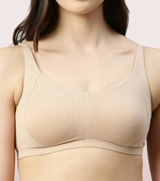 Softest Bra Ever - Cotton Seamless Bra Padded with Full Coverage - Milaro