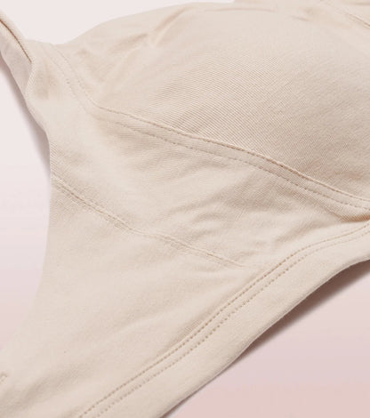 Softest Bra Ever - Cotton Seamless Bra Padded with Full Coverage - Milaro